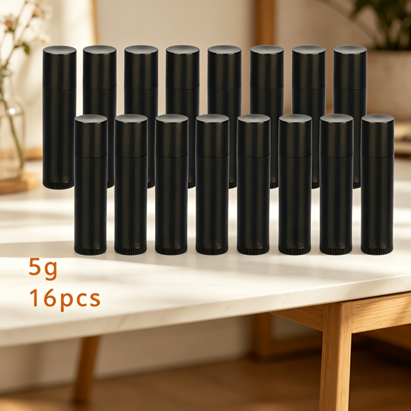 TEMU 16 pezzi di tubetti vuoti in plastica per , contenitori da 5g per avvitabili, adatti per rossetto fai da te, profumati e , materiale plastico,