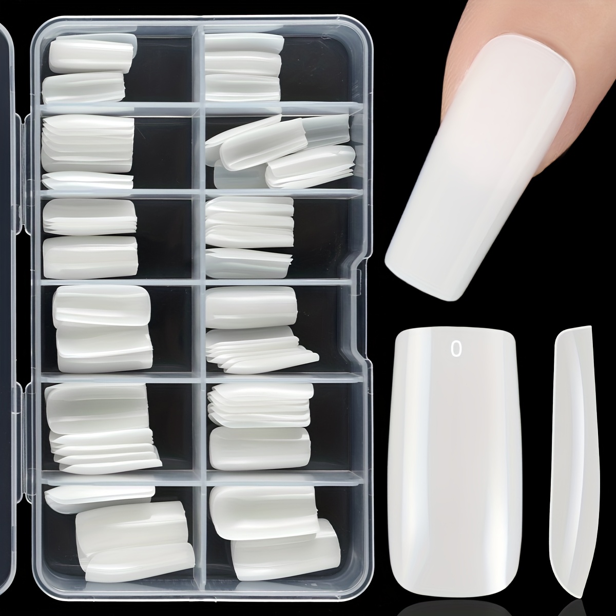 TEMU 120pcs Quickchic Acrylic Nails The Color Of Square, Oval Styles Nail Art Perfect For Mother's Day Wedding