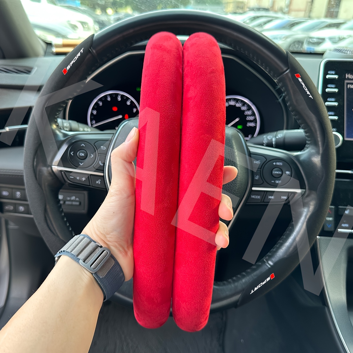 

1 Pair Universal Fluffy Steering Wheel Covers, Non-slip, Safe, Soft, Breathable, , , With Fits For Mitsubishi, For Jeep, For Mg, For Toyota, For Honda, For Mazda & More