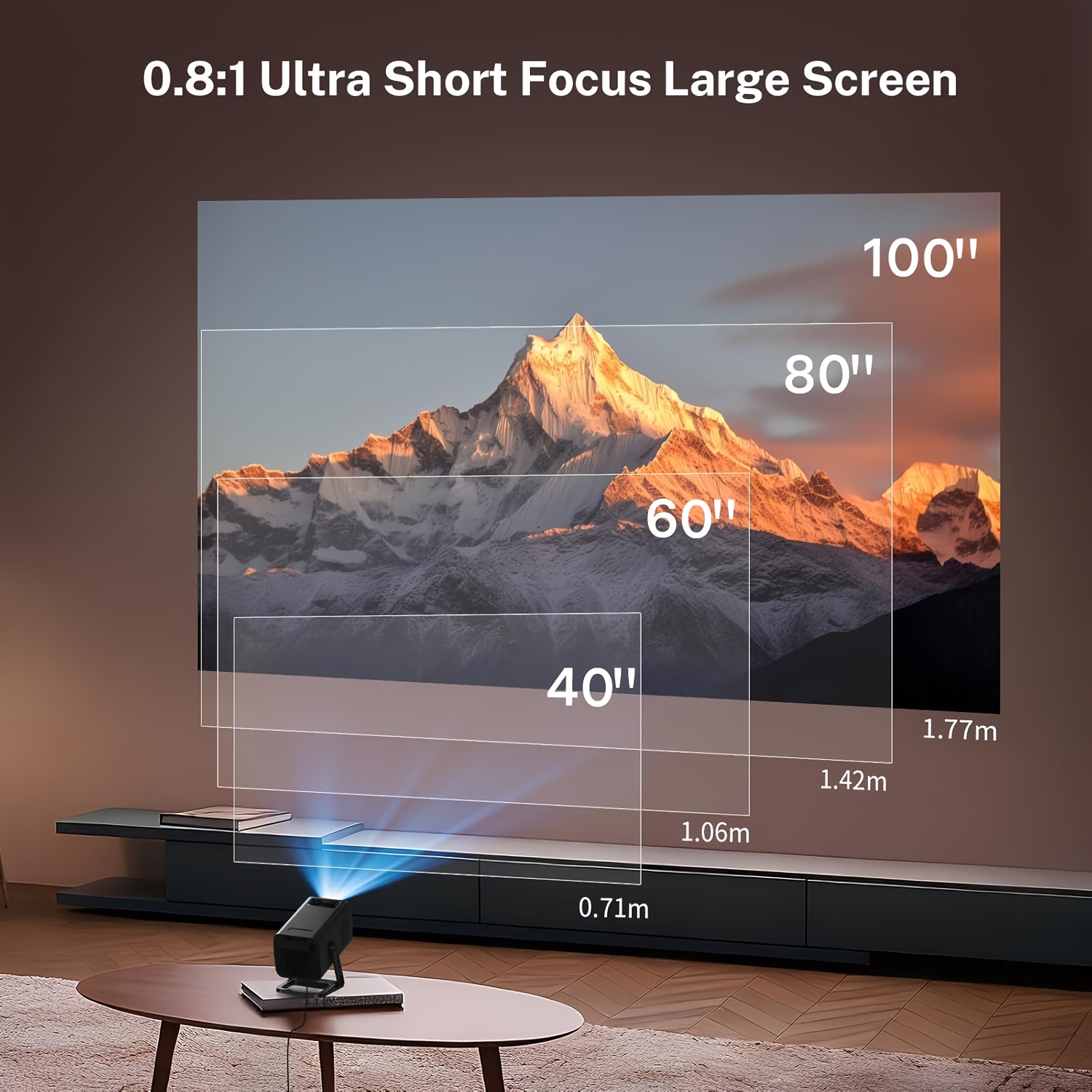 4K Support Projector with Wifi 6 and BT 5.2