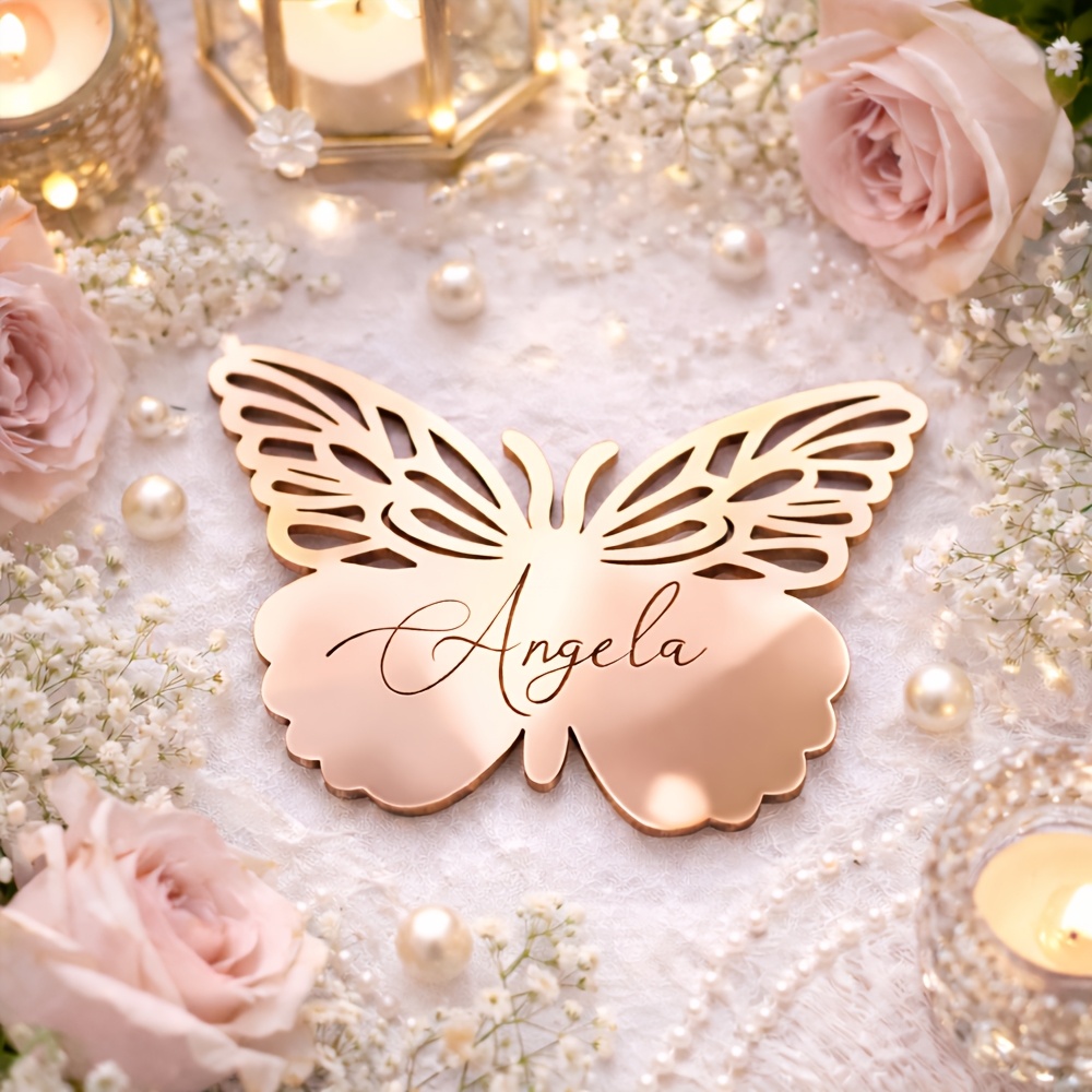 TEMU 10pcs/30pcs/60pcs/100pcs Personalized -shaped Wedding Cards - Laser-cut Custom Name & Number Suitable For Weddings, Birthdays, Baby Showers -