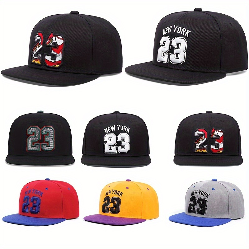 

1pc "new 23" Embroidered Baseball Cap - Lightweight Acrylic Hip Hop Hat With , Casual Sun Protection Visor For , Hand Washable