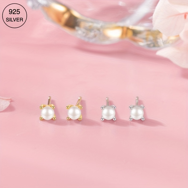 S925 Sterling Silver Mini Earrings for Daily Wear
