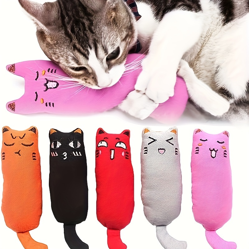 

5-pack Cat Boredom Toys, Cartoon Canvas Cat Grinding Toys, Non-electric, Battery-free, Pet Supplies For Cats