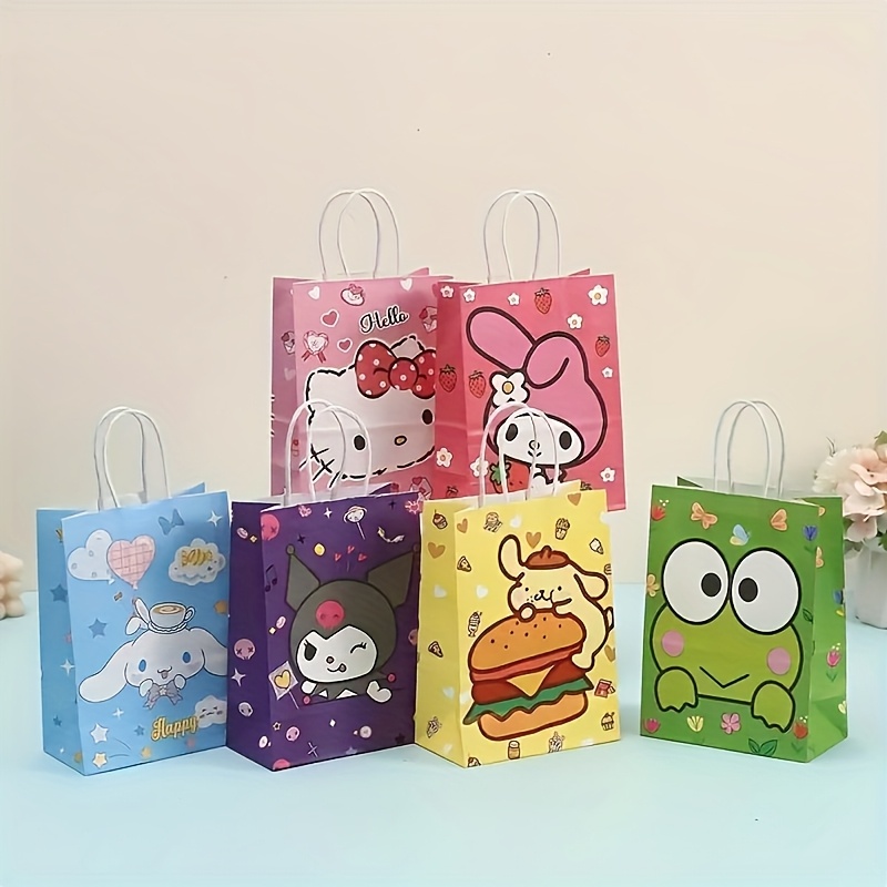 

24pcs Sac à en Fibre de Bambou Sanrio Hello Kitty & Friends - Sacs à Cadeaux et Bonbons en pour Anniversaire, Halloween, Noël, Thanksgiving, An, Décorations de Diplôme, Rangement