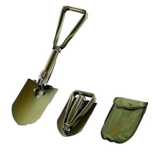 a set of camping multi function folding shovel and protective cover outdoor equipment folding shovel engineering shovel car folding shovel camping shovel medium sized multi shovel