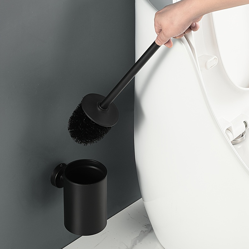 Toilet Brush Set, Floor/wall Mountable, Elegant Upgrade For Bathroom Decor, Clean New , Long Handle Toilet Brush, Wall-mounted Toilet Brush For Bathroom, Suitable For Bathroom Toilet Cleaning Brushes