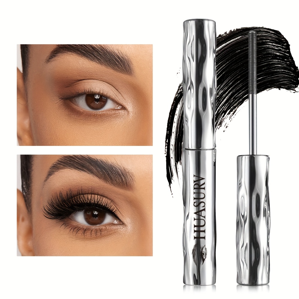 Image of [mother's Day Gift][holiday Gifts][gift For Girls][1pc]huasurv Curling Mascara Natural Lengthening, Thickening And Curling Mascara, Lightweight Texture, Spiral Design, Not Easy To , Not Easy To Smudge