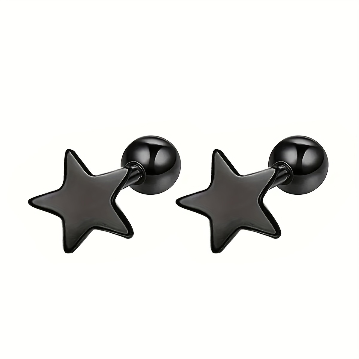18K Golden Plated Twisted Round Ball Star Earrings