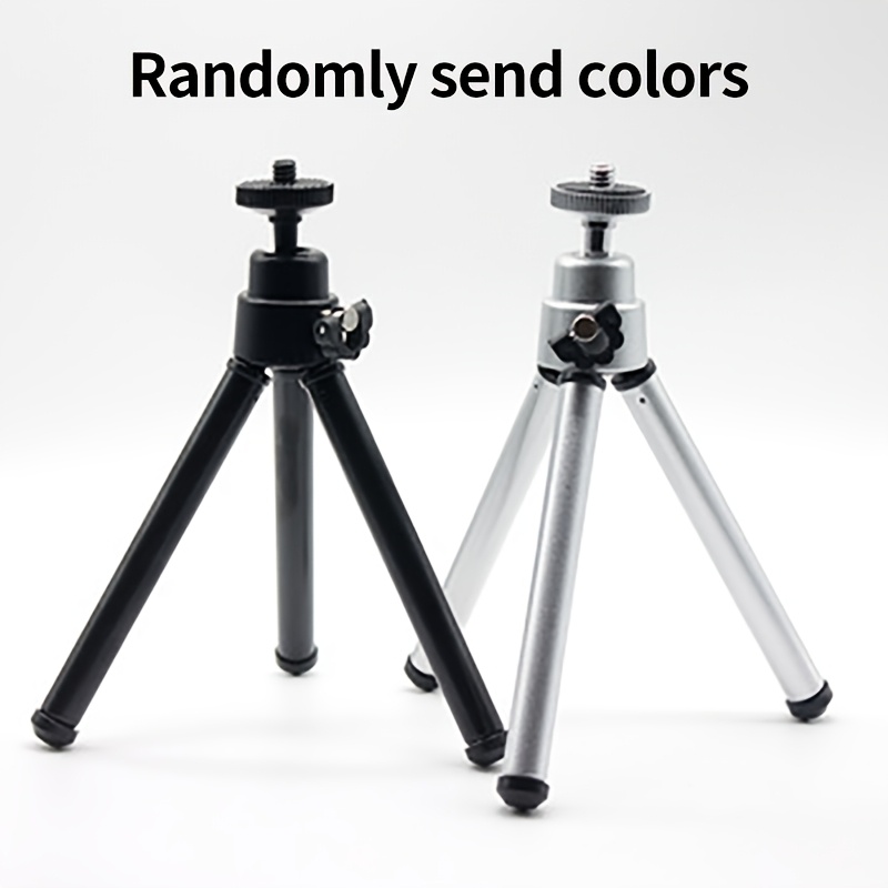 E-shop Mini zweiteiliges Teleskop-Aluminiumstativ für den Schreibtisch, kleine Größe, geeignet für Handyfotografie, Kamera, Teleskop, Projektor andere