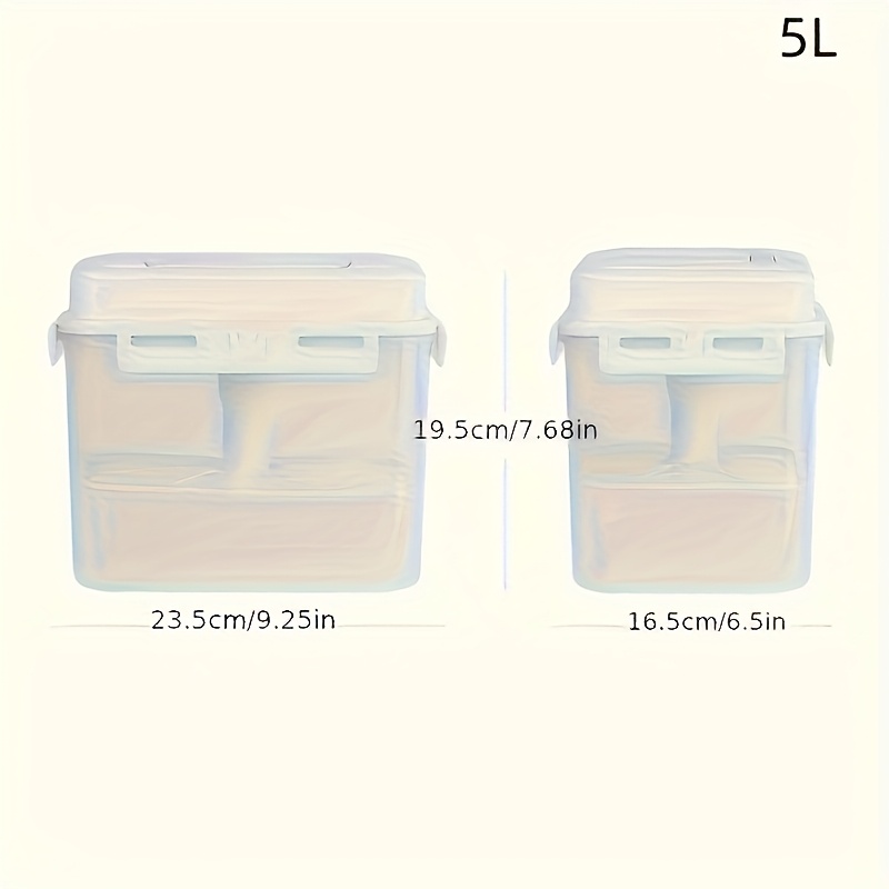 Image of 5l Universal Transparent Fermentation Bucket, Food Grade Sealed Container With Handle And Lid, Sealed Bottle Storage Container, Food Grade Fermentation Box, Storage Box, Anti-pressure Easy To Clean
