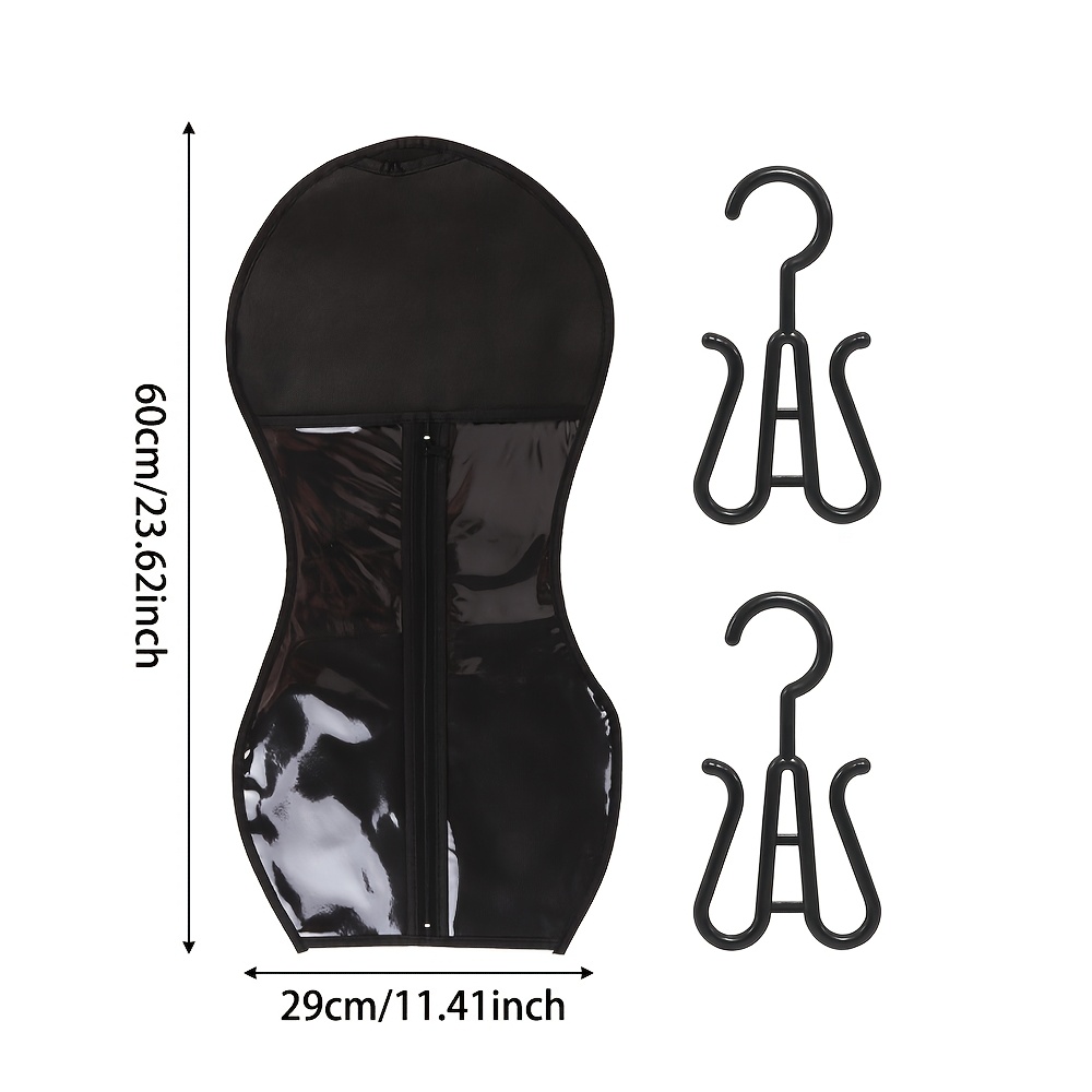 TEMU 3pcs Set Of -shaped Wig Storage Bags, Suitable For Wig Storage And Organization, Effectively Protecting Hairstyles And Preventing Dust. Includes