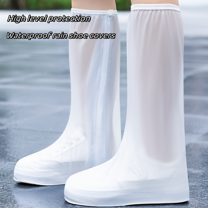1par Cubrezapatos Blancos Lluvia Impermeables Ligeros - Temu