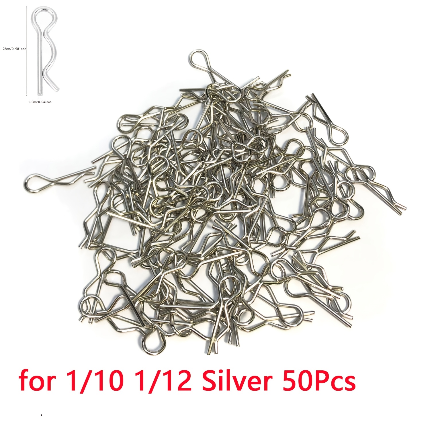 Image of 50pcs 1/5 1/6 1/7 1/8 1/8 1/12 1/16 1/14 Rc Car Shell Body Clips Pins R Buckles Fixed For Scx10