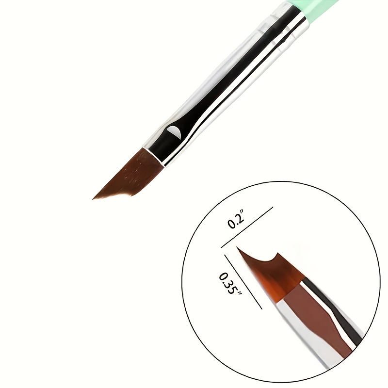 3pcs Crescent-Shaped Nail Brushes for Art Design