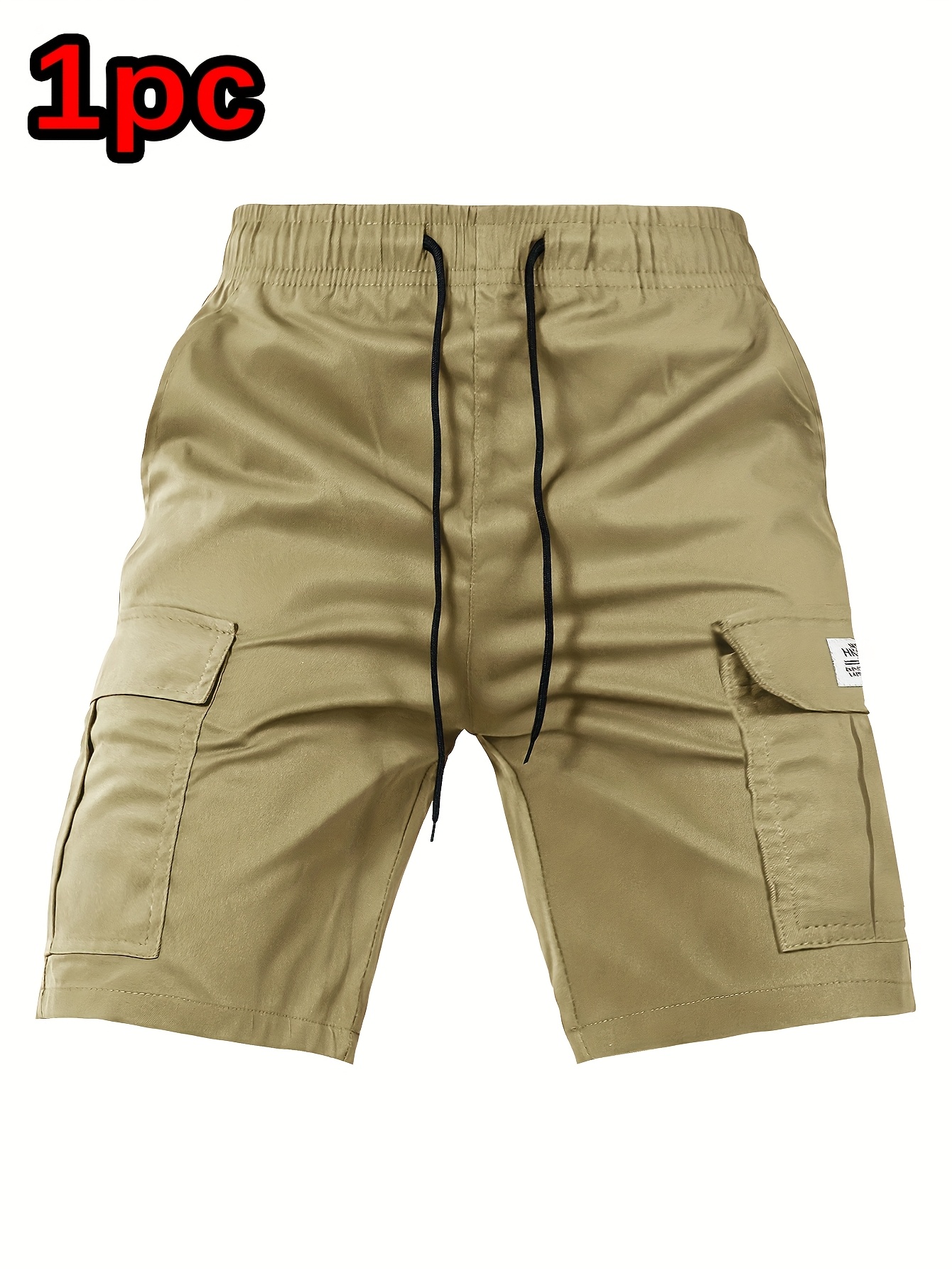 1pc New Fashion Workwear Shorts Men's Summer Thin Straight-Leg Casual Mid-Length Pants
