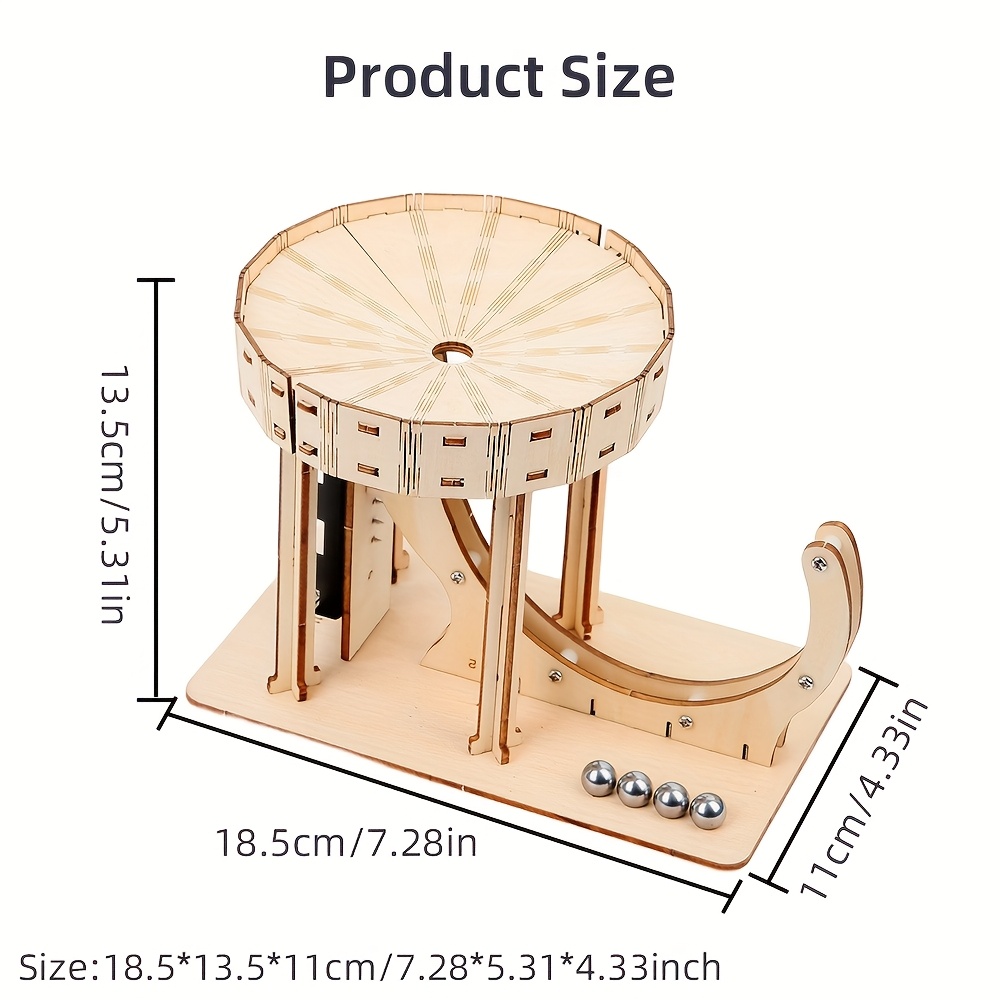 TEMU Diy Wooden Model Of Machine, 3d Wooden Puzzle Kit - Creative Gift Home Decoration, Office Display And Your Living Room - Thinking And , Father's