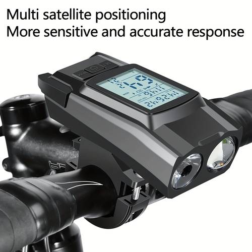 wyposażone w gps lampy rowerowe, wielofunkcyjne lampy rowerowe z prędkościomierzem, licznikiem kilometrycznym i klaksonem, 4 tryby oświetlenia, ultra ładowalna przez usb bateria rowerowa o pojemności 4000mah