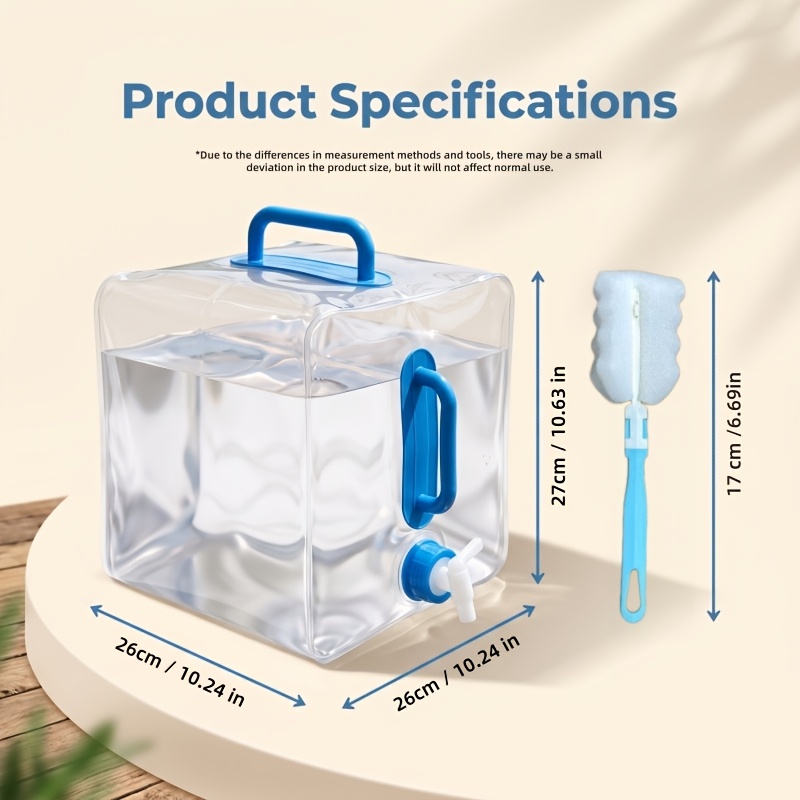 20L Portable Collapsible Water Bag with Cleaning Brush