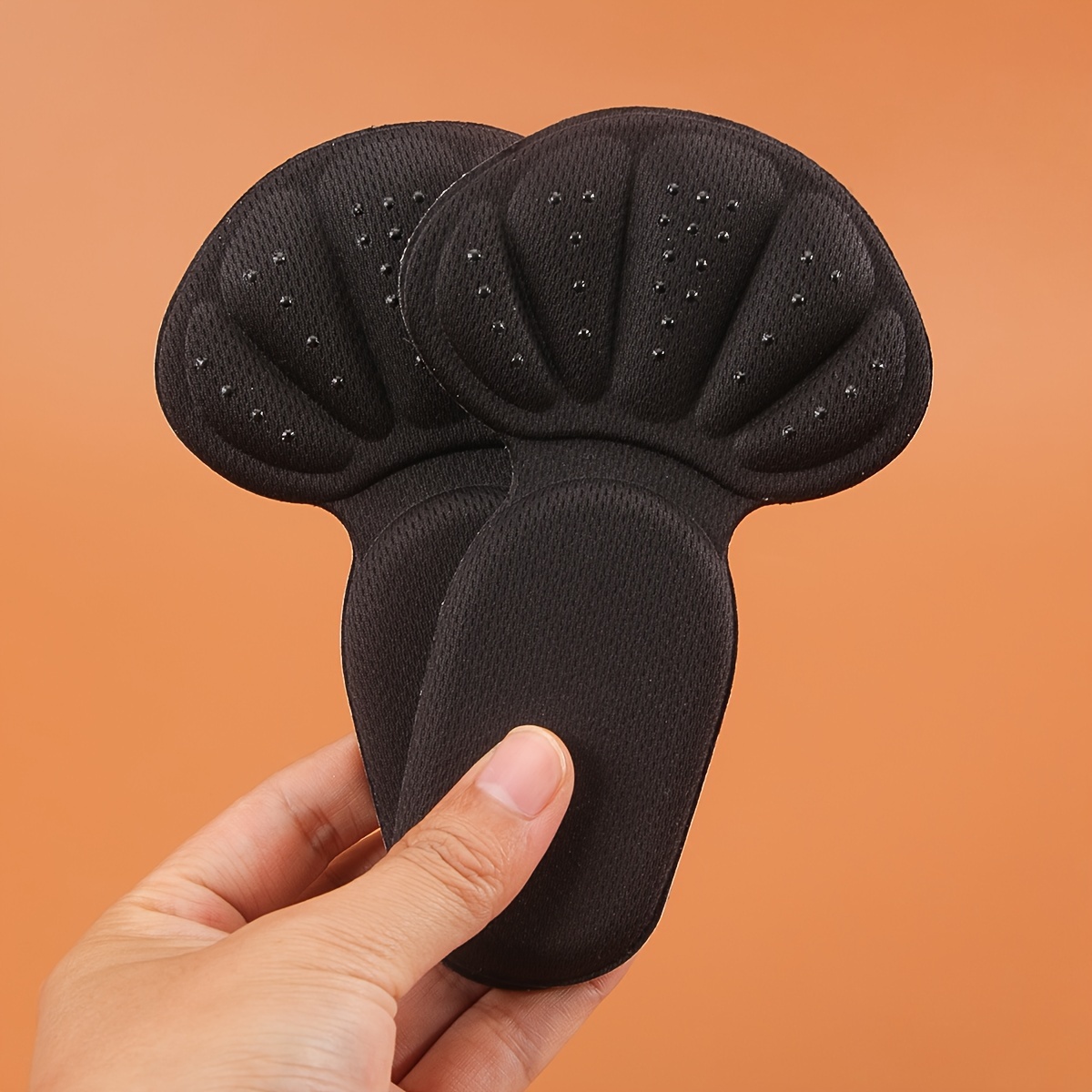 Soft TPE Heel Cushion Pads 1 Pair - Anti-Slip Heel Grips for Shoe Sizing Adjustment, Breathable Damping Heel Inserts with Increase Height Feature, Comfortable Letter Detail Cuttable Insoles
