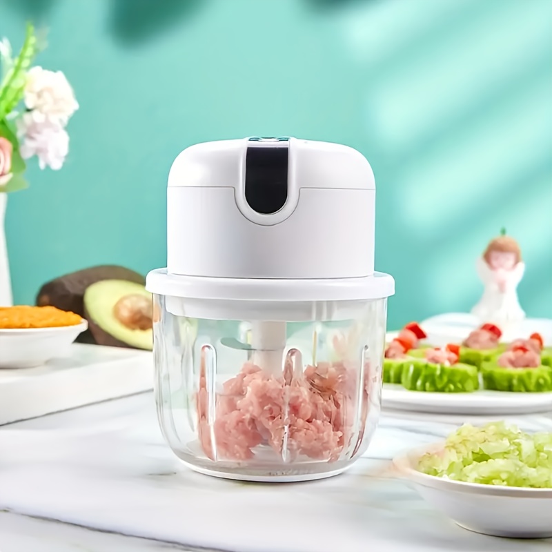   single pack blender, 11.83oz garlic crusher small electric masher, usb rechargeable multifunctional electric chopper, household multifunctional meat grinder garlic press garlic crusher, suitable for kitchen appliances Product details 1