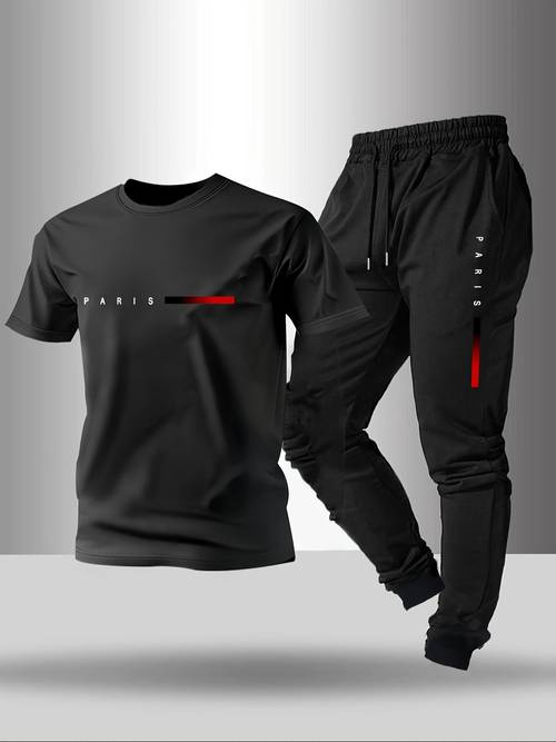 2pcs mens sports outfit golf fishing fitness running casual set