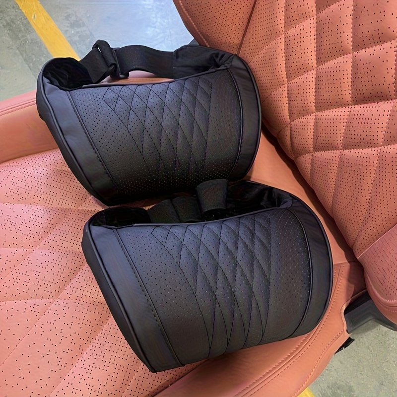 E-shop 2er-Set Luxus Auto Kopfkissen Memory Foam Nackenkissen, Weiche und Bequeme Sitzbezug-Erweiterungen, Ergonomisch, Atmungsaktiver Abnehmbarer