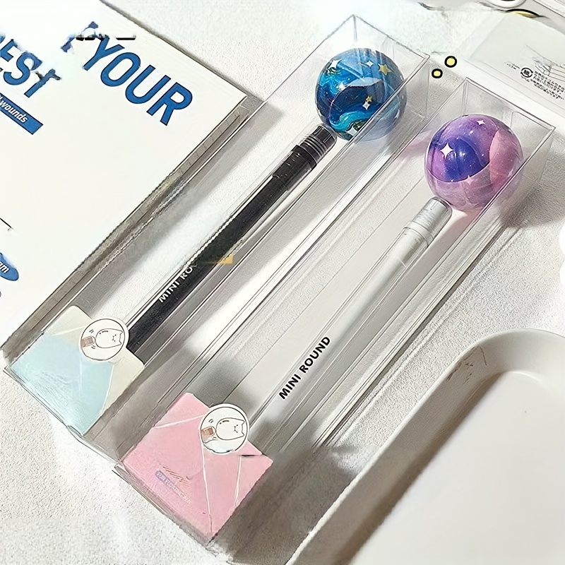 E-shop 1/2 Stk. schwebender Planeten-Stift – Heilend stressabbauend, hochwertiger 0,5-mm-Gelstift mit langer Kappe, Bürobedarf, Geschenk