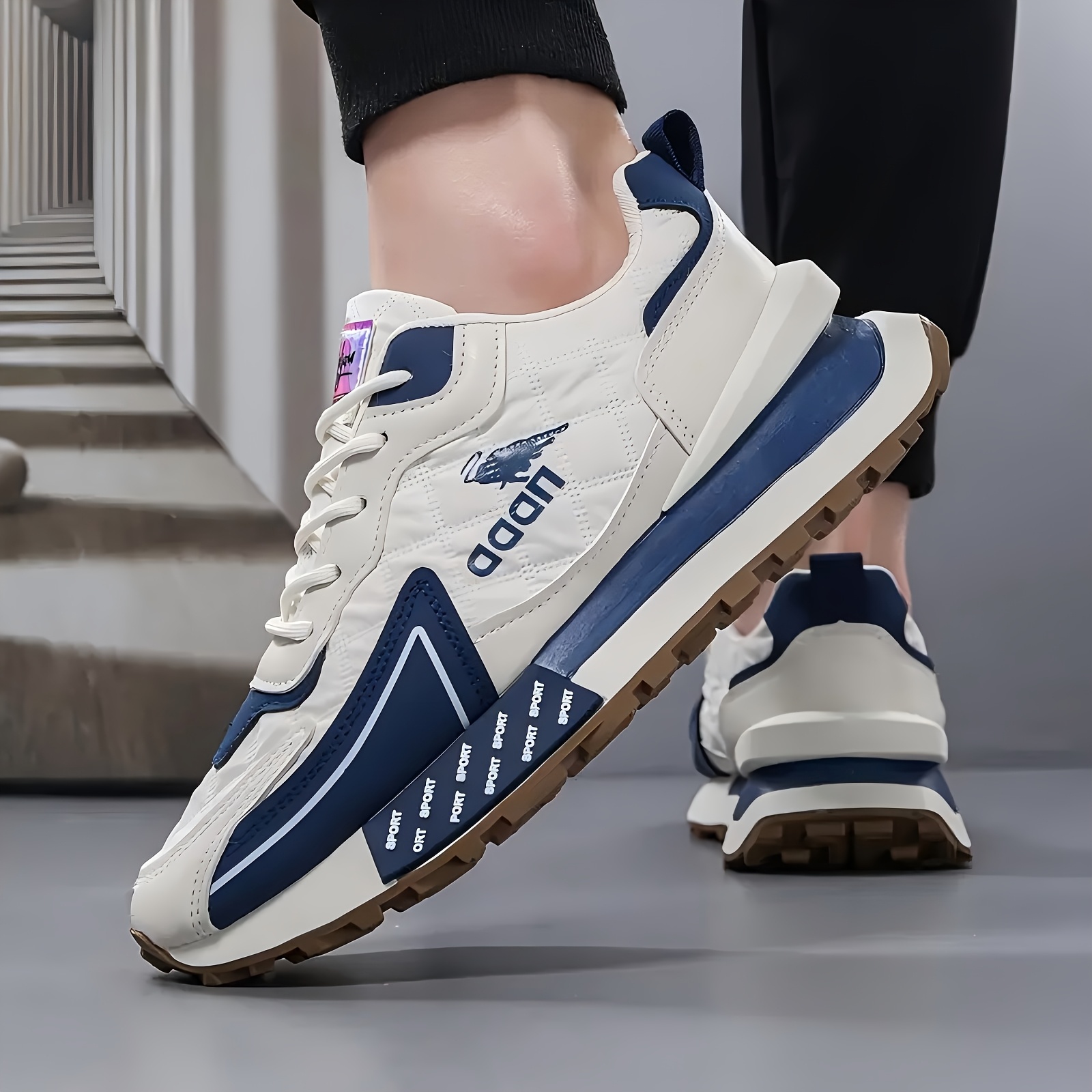 zapatillas casuales transpirables hombre blancas Temu Uruguay