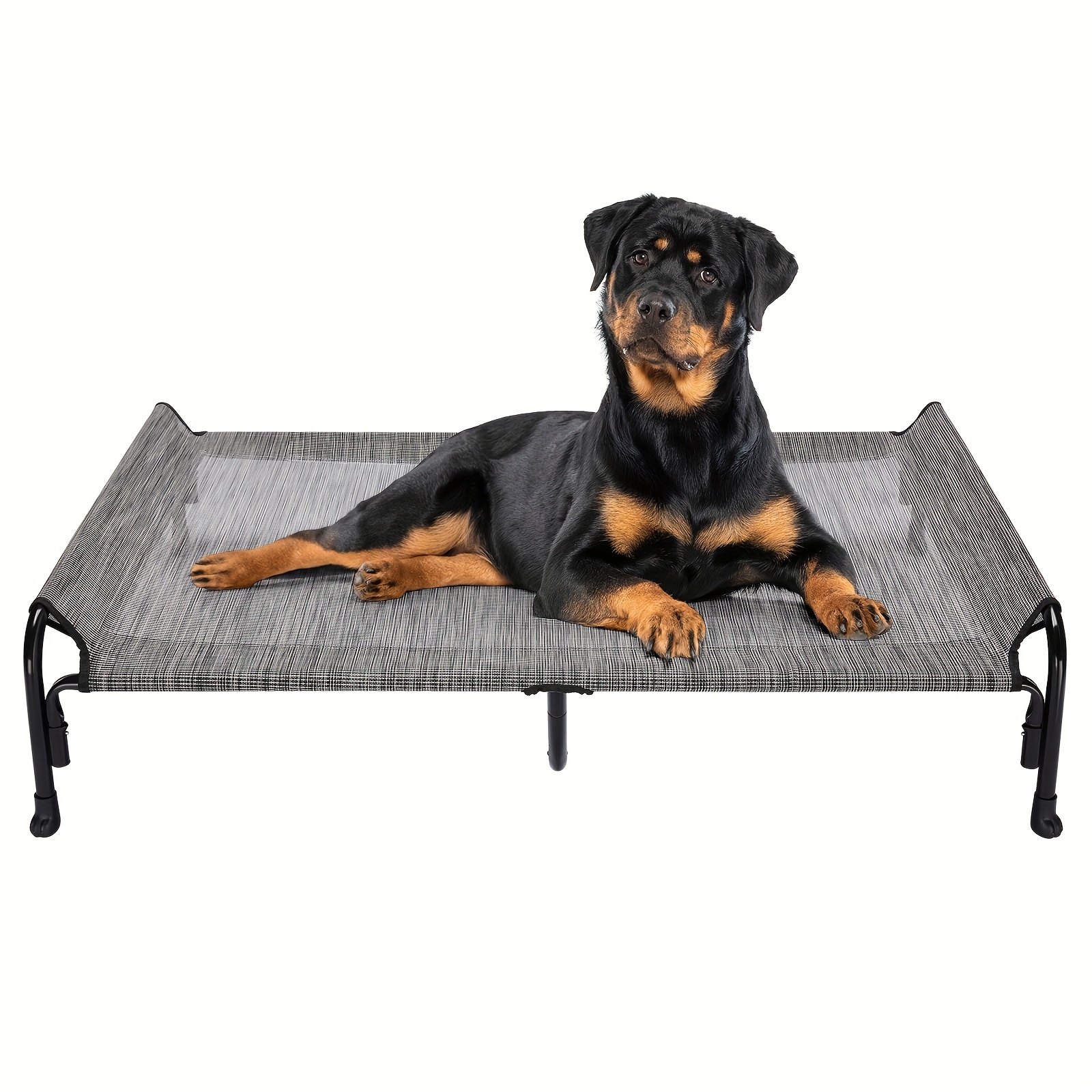 

Veehoo Elevated Dog Bed, Outdoor Raised Dog Cots Bed For Large Dogs, Cooling Camping Elevated Pet Bed With Headrest For Indoor And Outdoor, Washable Breathable