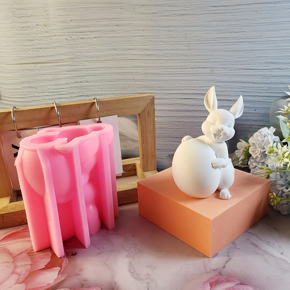 

Easter Bunny Eggs 3d Silicone Mold - Diy Candle & Home Decor Crafting, Casting For Concrete, & Epoxy - Rabbit Design