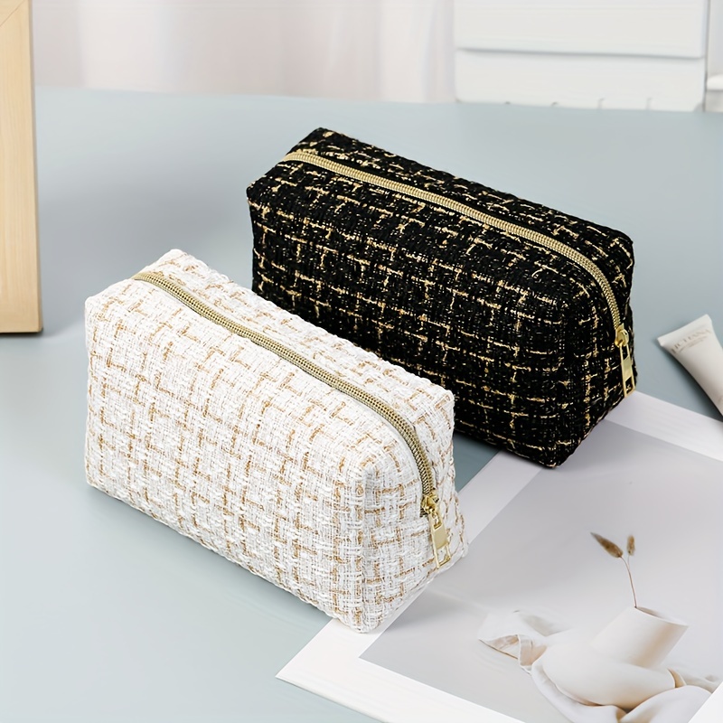 

Elegant Cosmetic Bag, Vanity Pouch, Makeup Organizer With Zipper, Portable Travel Toiletry Case