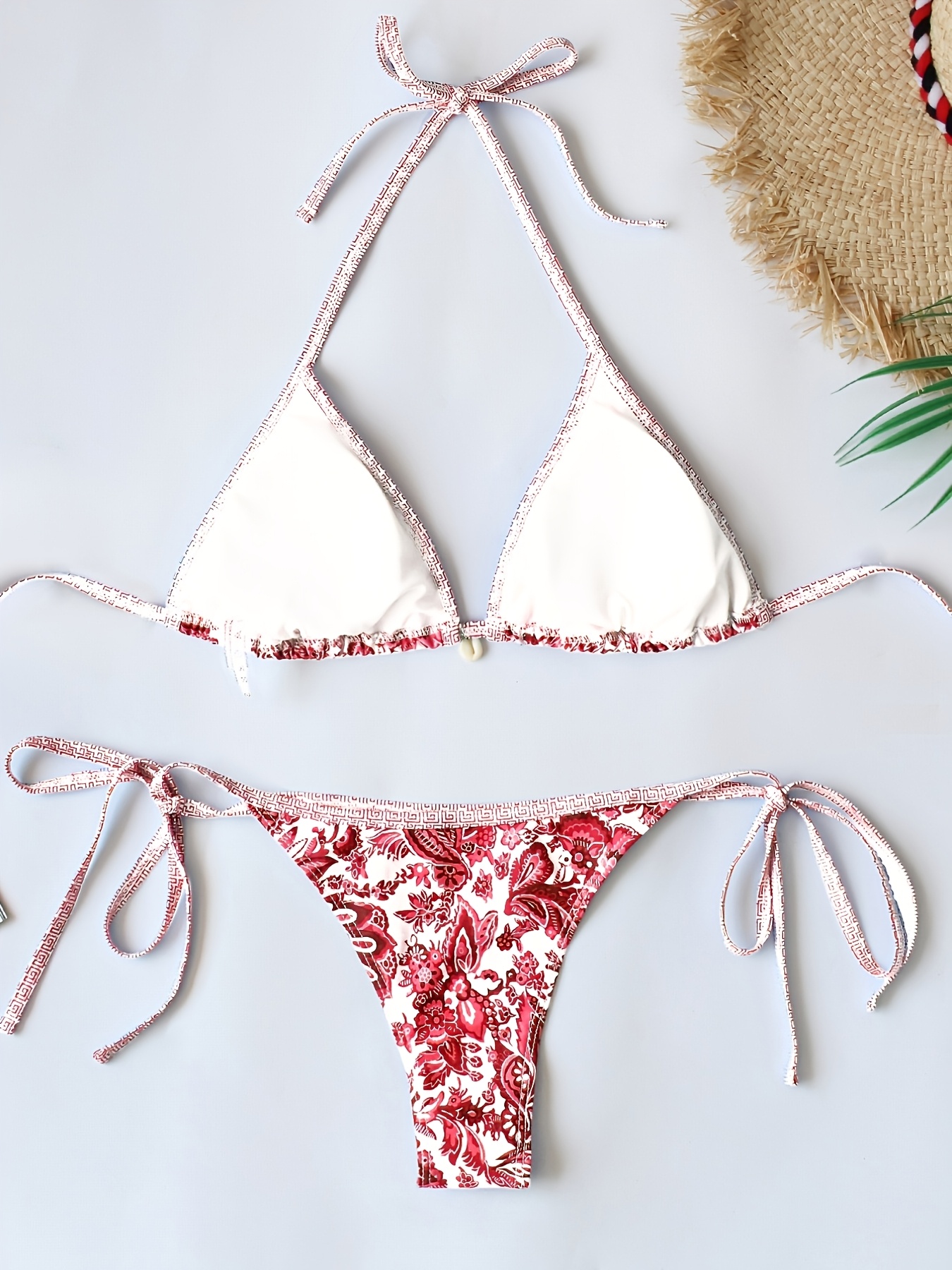 Blue and White Porcelain Women's Fashion Bikini Swimsuit