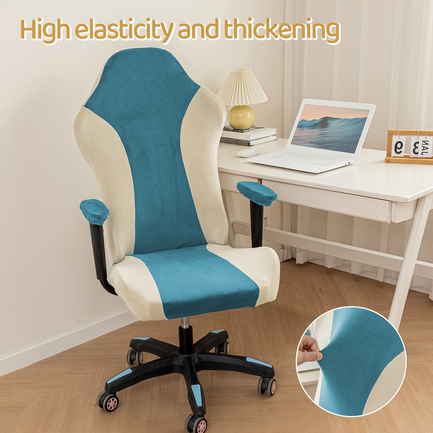 1pair Office Chair Arm Pad Covers,stretchable Washable Elastic Office Chair Armrest Slipcovers Covers
