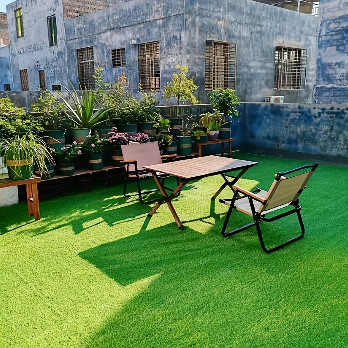 Artificial Grass Playground Carpet Outdoor 1pc Evergreen Washable