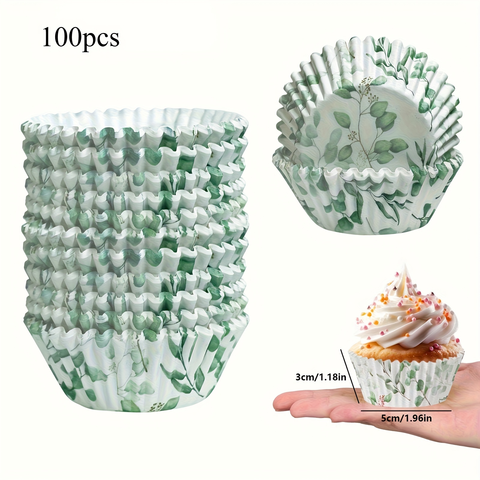 Image of 100/200pcs Cupcake Liners, Mini Cake Cups Cupcake Wrappers, Perfect For Wedding Celebrations, Easter, 's Day, Valentine's Day, Eid, Mother's Day, Birthdays, Anniversaries And Other Holiday Parties