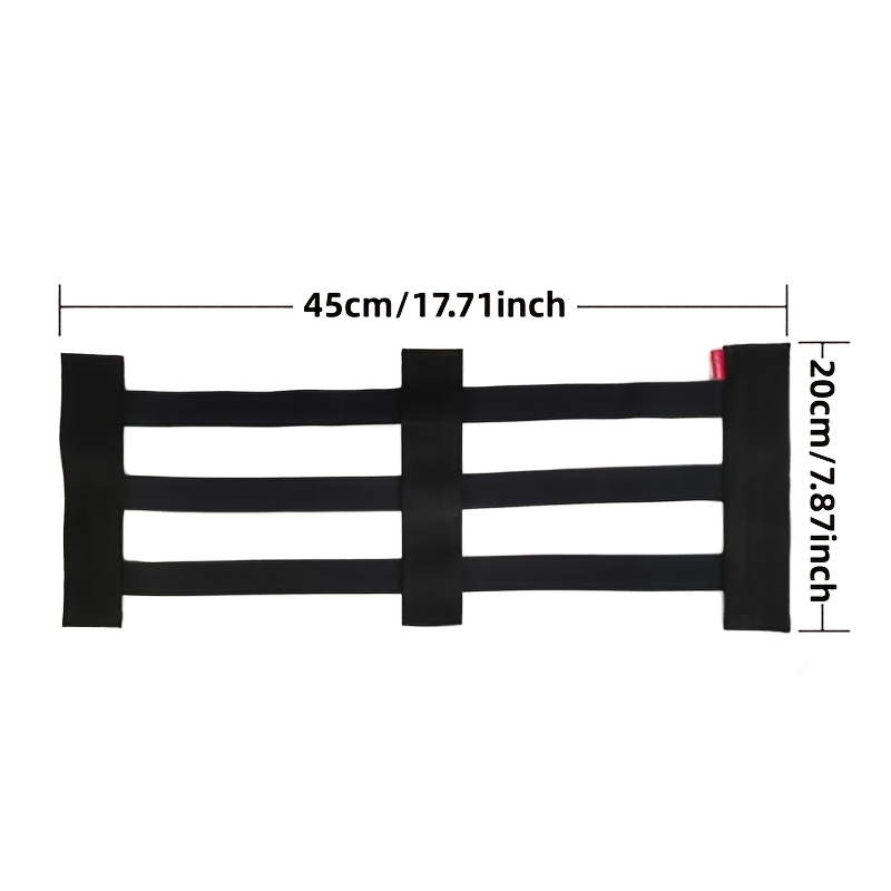 Image of 1pc Universal Car Elastic Storage Net Pocket, 45×20cm Stretchable Side Cargo Organizer, Auto Trunk Side Mesh Storage Holder, Vehicle Interior Sundries Storage Elastic Strap Net For Suv, Rv
