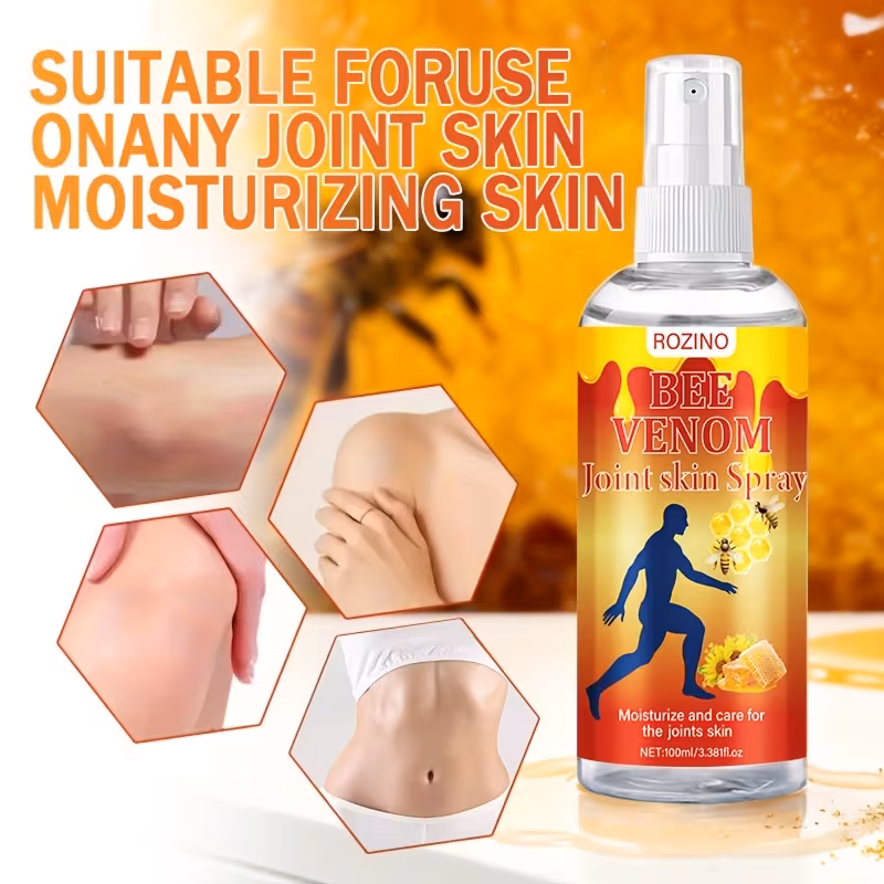 bee joint skin spray | крем за навлажнување и хидратација за лумбален дел, нозе, врат, зглобови, колена, глуждови | без мирис, содржи глицерин, витамин ц, витамин а, - идеален за стари лица и спортисти Детали за производот 3