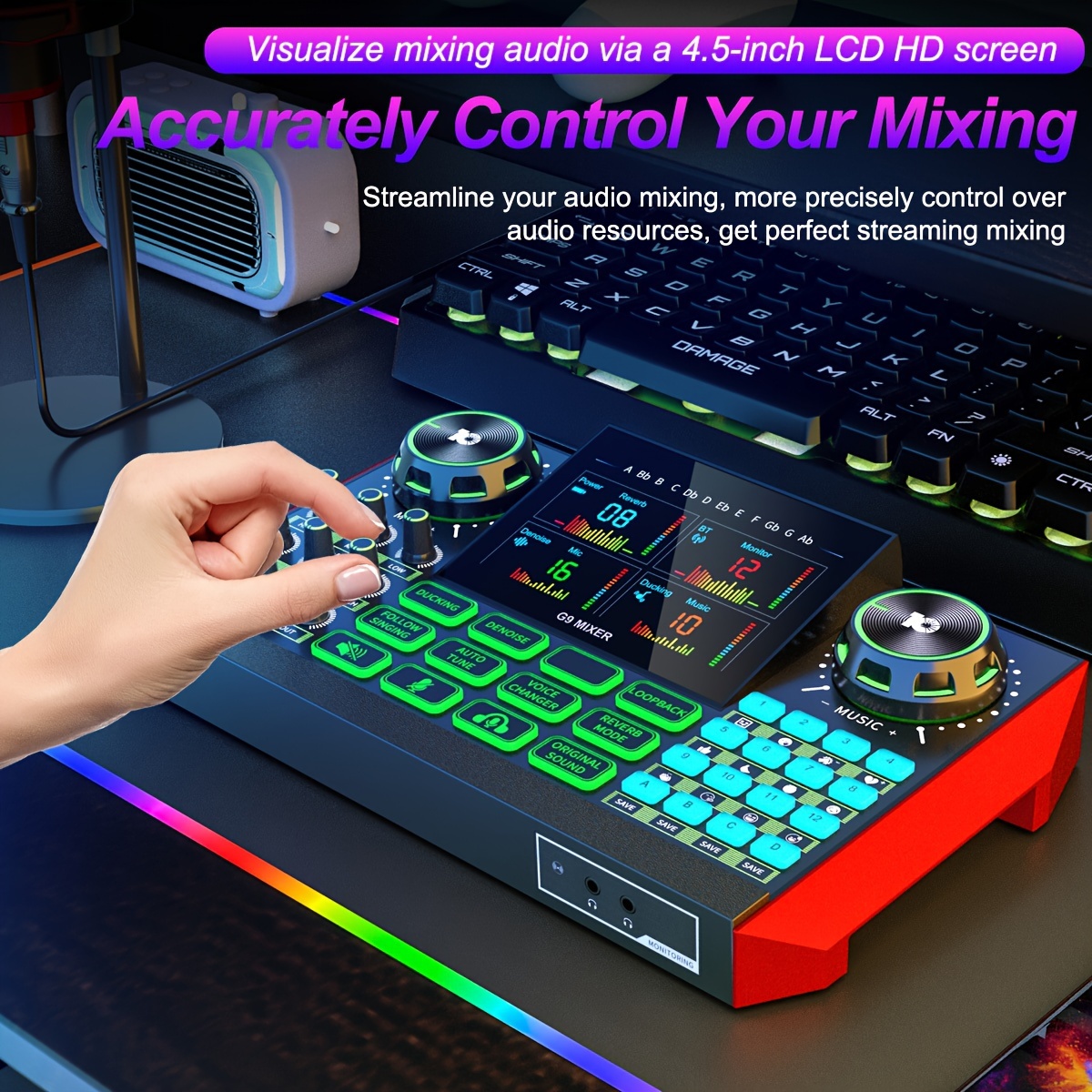   kol singing gaming dj   controller equipment studio professional recording electronic music mixer power conditioner karaoke machine   dynamic condenser wireless microphone portable microfono inalambrico