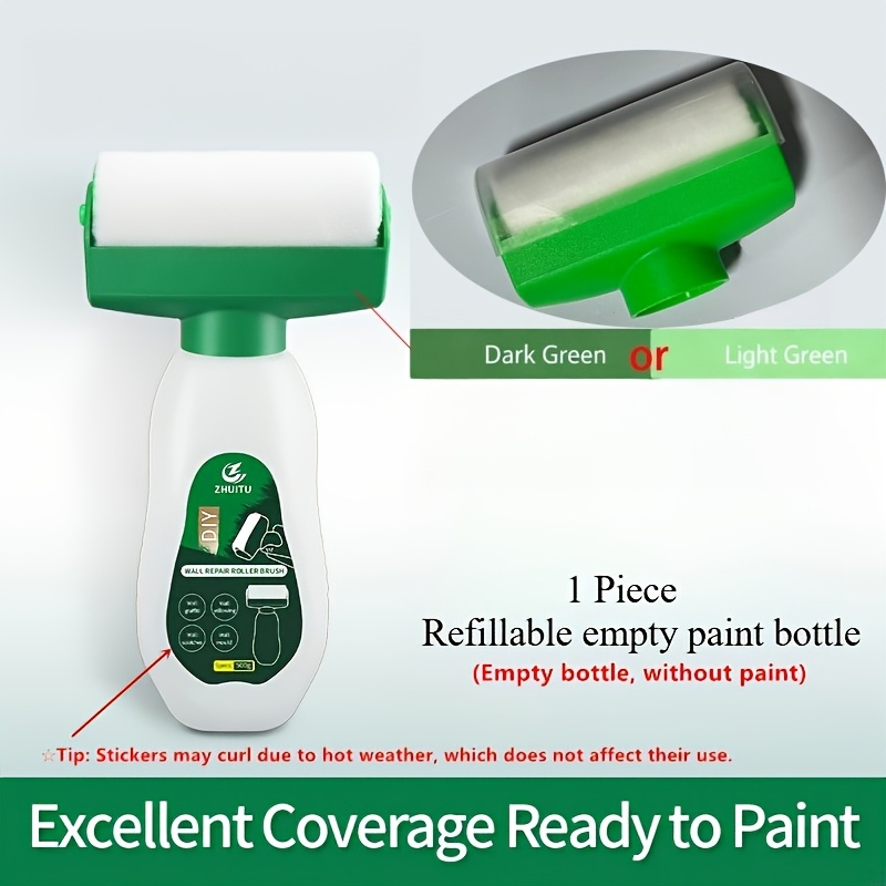 1pc Reusable Empty Paint Roller Bottle - Refillable For Diy Home Renovation, Wall Painting, Stain Sealing & Coating Applications