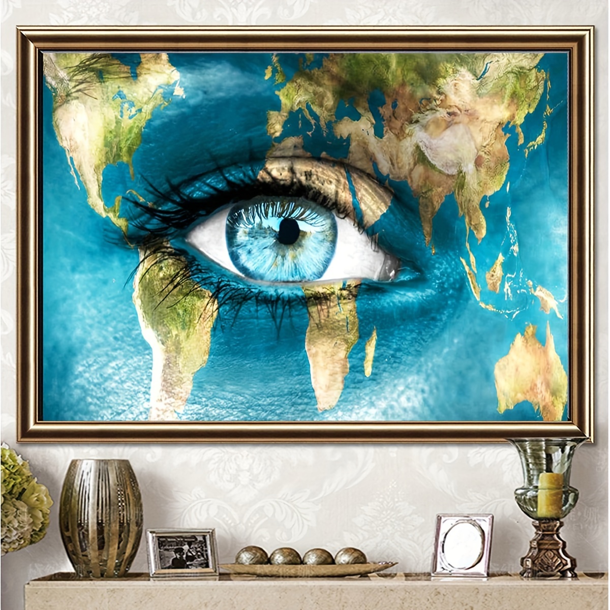 

1pc 5d Eye Diy Full Rhinestone Diamond Art Painting Kit, Suitable For Adults And Beginners, Mosaic Crafts Easy To Operate, Diy Diamond Art Painting, Home Decor (40cm*30cm)