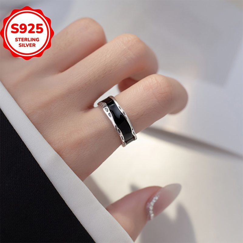 Low Allergy Convex Glaze Open Ring - Anti Oxidation