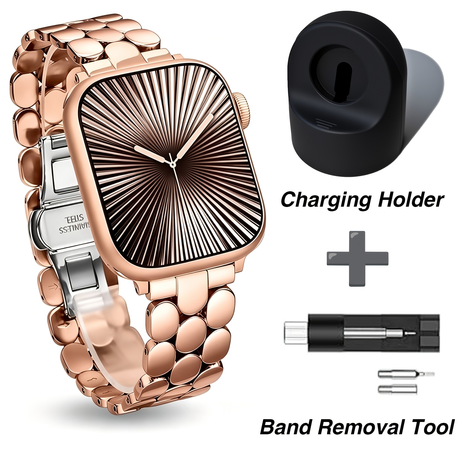 TEMU Designer Band For Watch 40mm 41mm 42mm 38mm 44mm 45mm 46mm 49mm For Women, New Metal Jonu Bands Compatible With Iwatch S10/ultra
