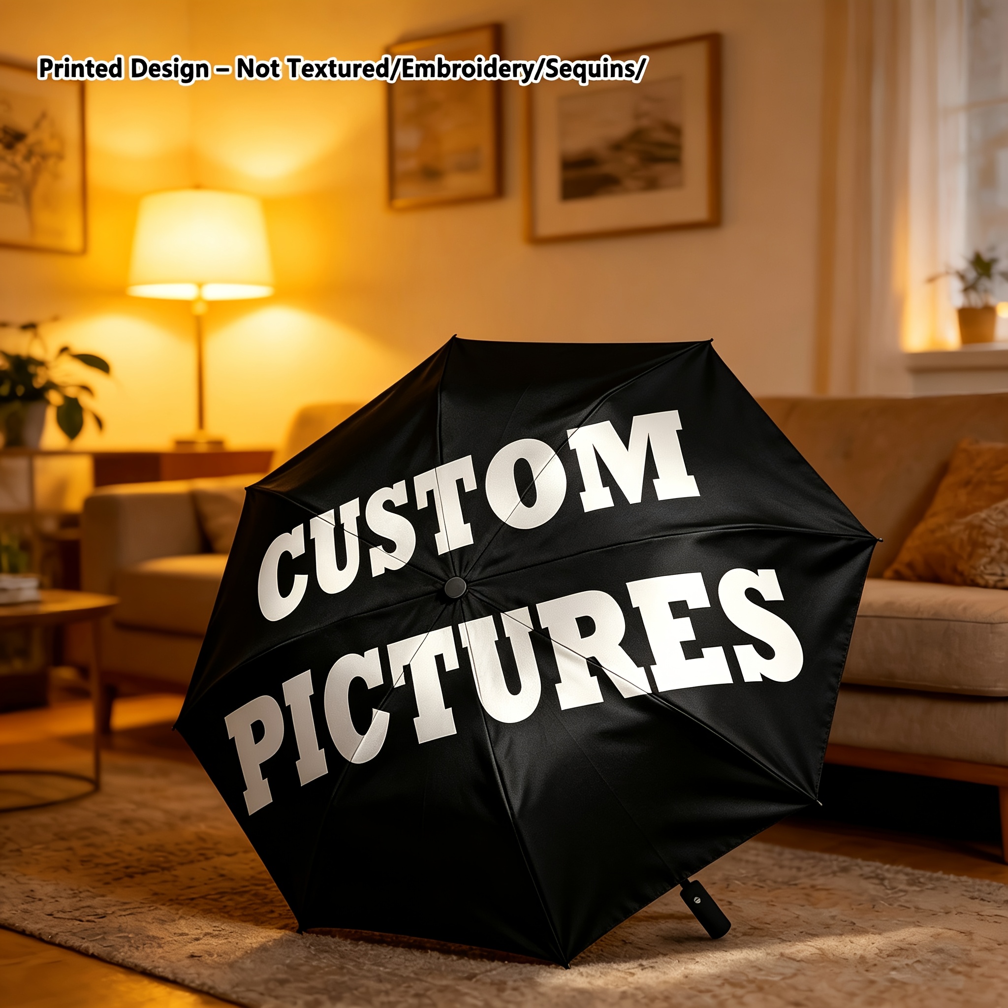 Diy Custom Photo Text Umbrella, Automatic Open And Close 8-rib Reinforced Frame, Lightweight Use, Outdoor Travel Gift For , Umbrella
