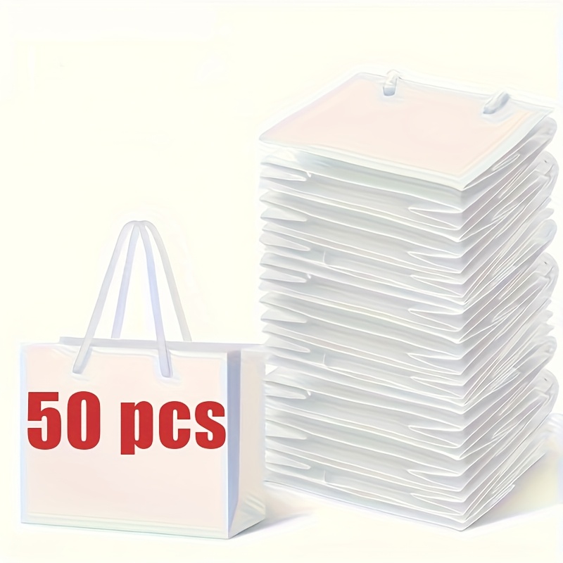 TEMU 50 stuks Extra Kleine Cadeauzakjes met Handvatten - Perfect voor Bruiloften, Verjaardagen en Feestartikelen - Kleur Papieren Cadeauzakjes voor