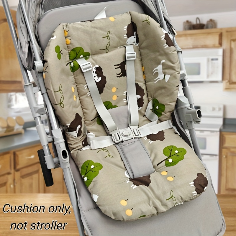 TEMU Cojín para asiento de coche infantil, 1 pieza, cojín para recién nacido, estampado de cachorro y , poliéster duradero, cojín para asiento de