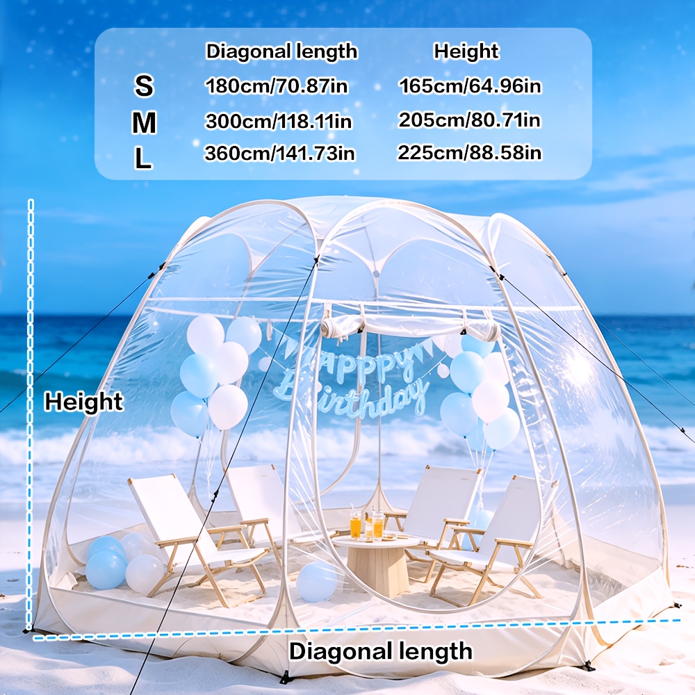 Instant Pop-Up Transparent Bubble Tent