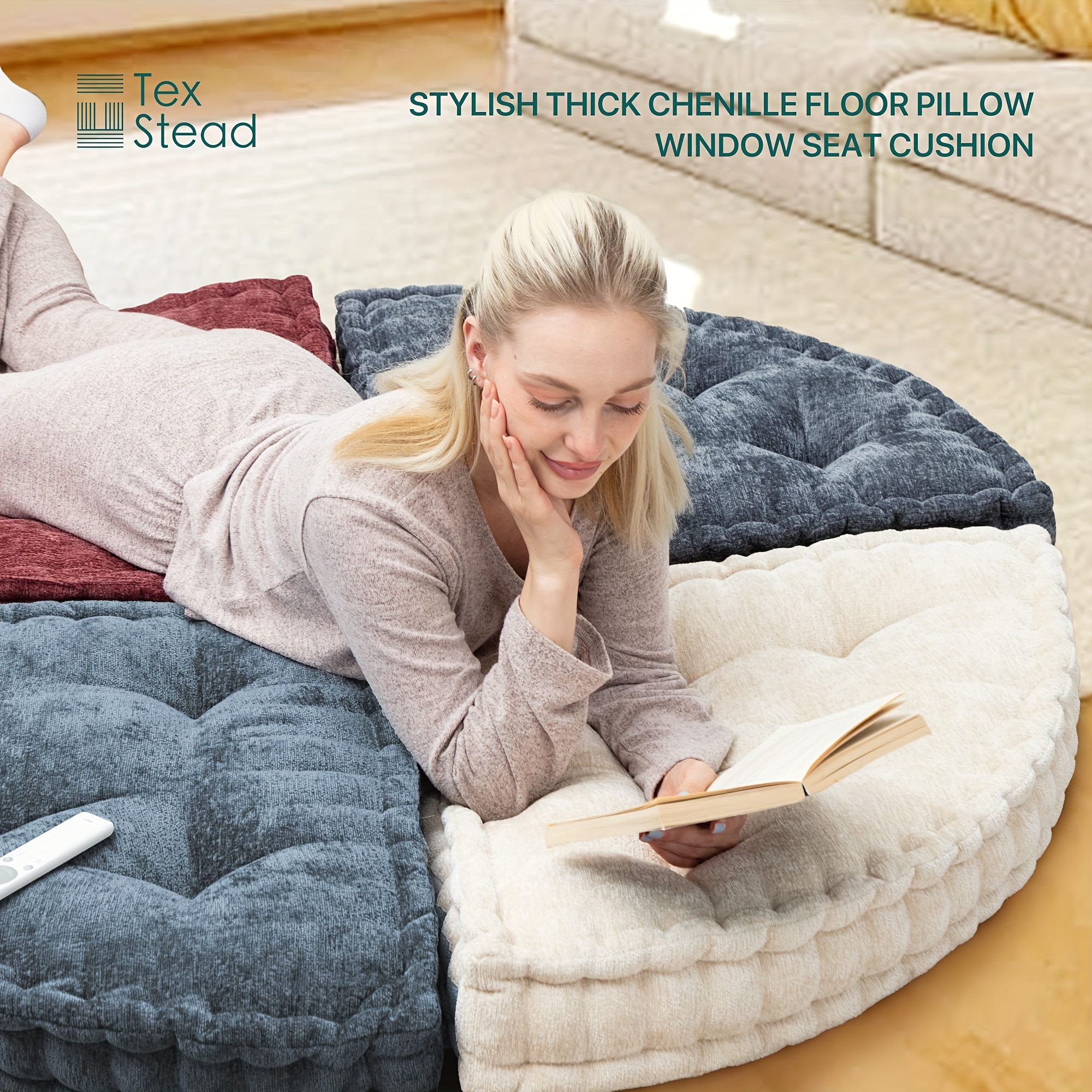 corner floor cushion sold on Temu United States - Main Image