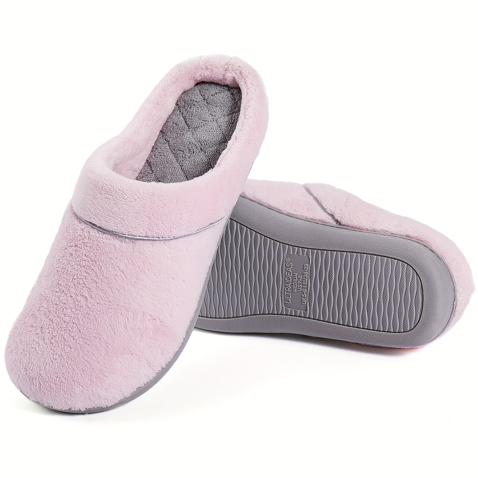 plush memory foam slippers women s comfortable closed toe details 1