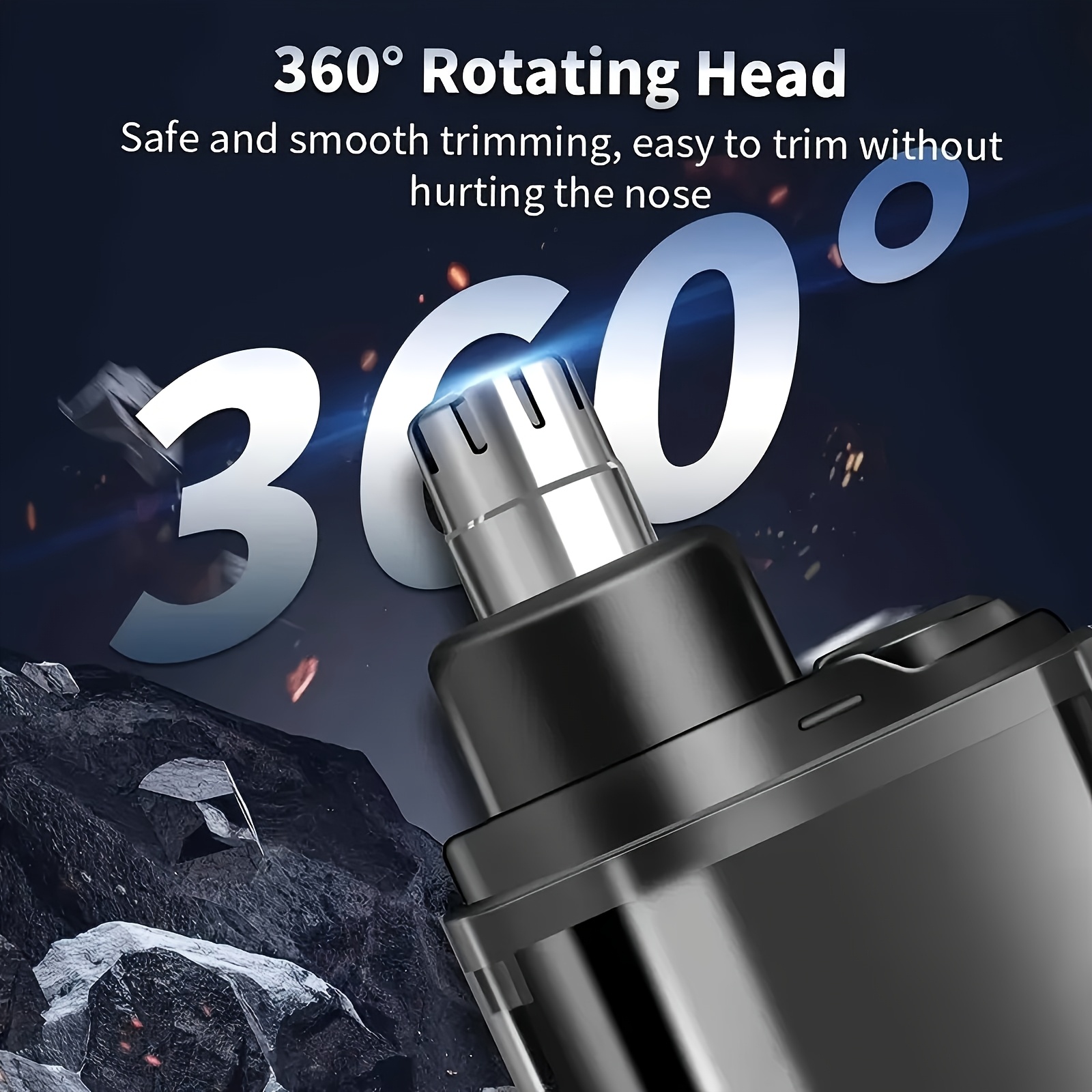 rechargeable ear and nose hair trimmer electric unisex usb electric no eyebrow facial hair removal nose trimmer portable   suitable for birthday gifts Product details 6